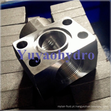 Bloco de Flange SAE com Tubo de Soldagem na Extremidade de Flange